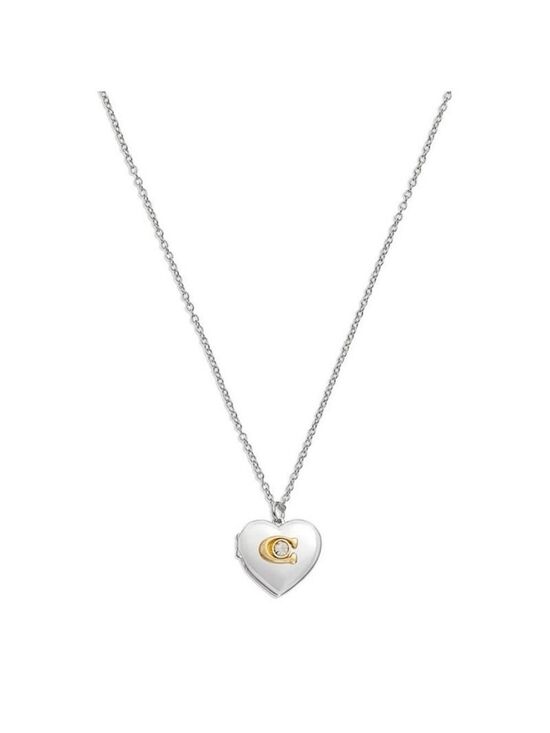 Coach Jewelry - COACH WOMEN'S SIGNATURE HEART LOCKET NECKLACE